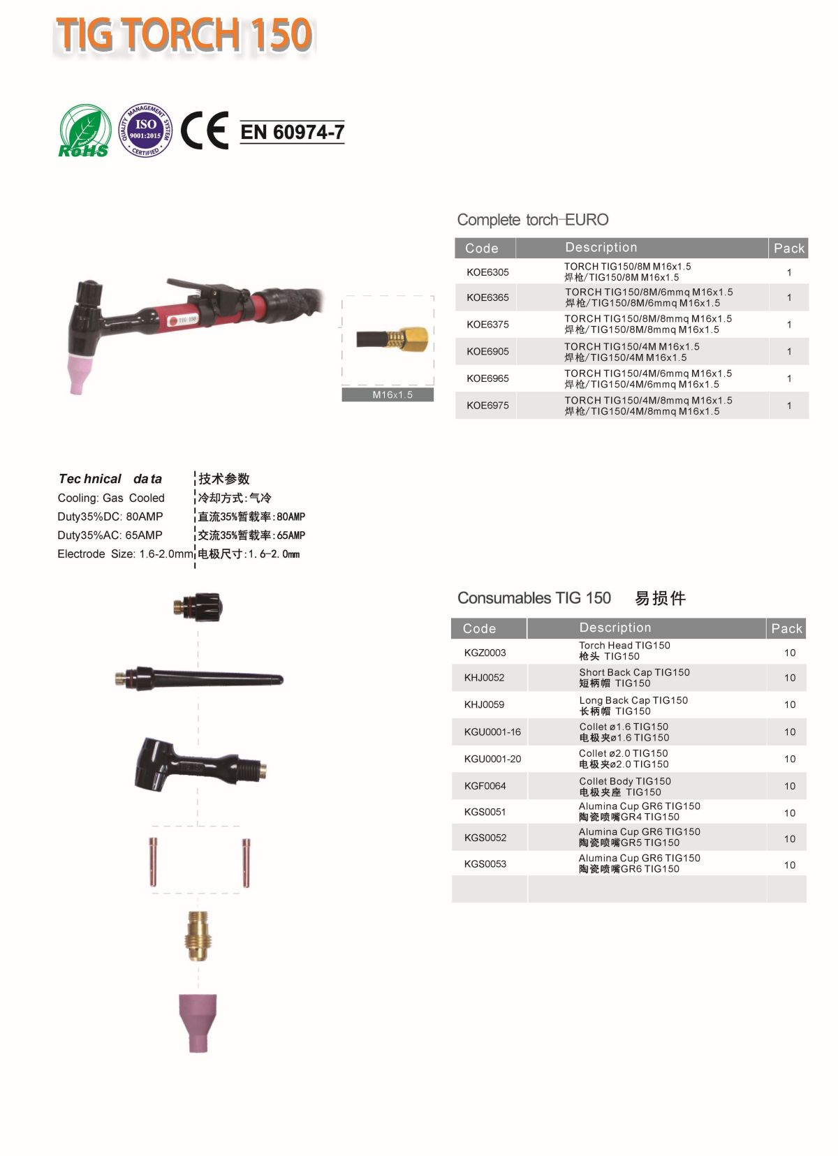 TIG TORCH 150