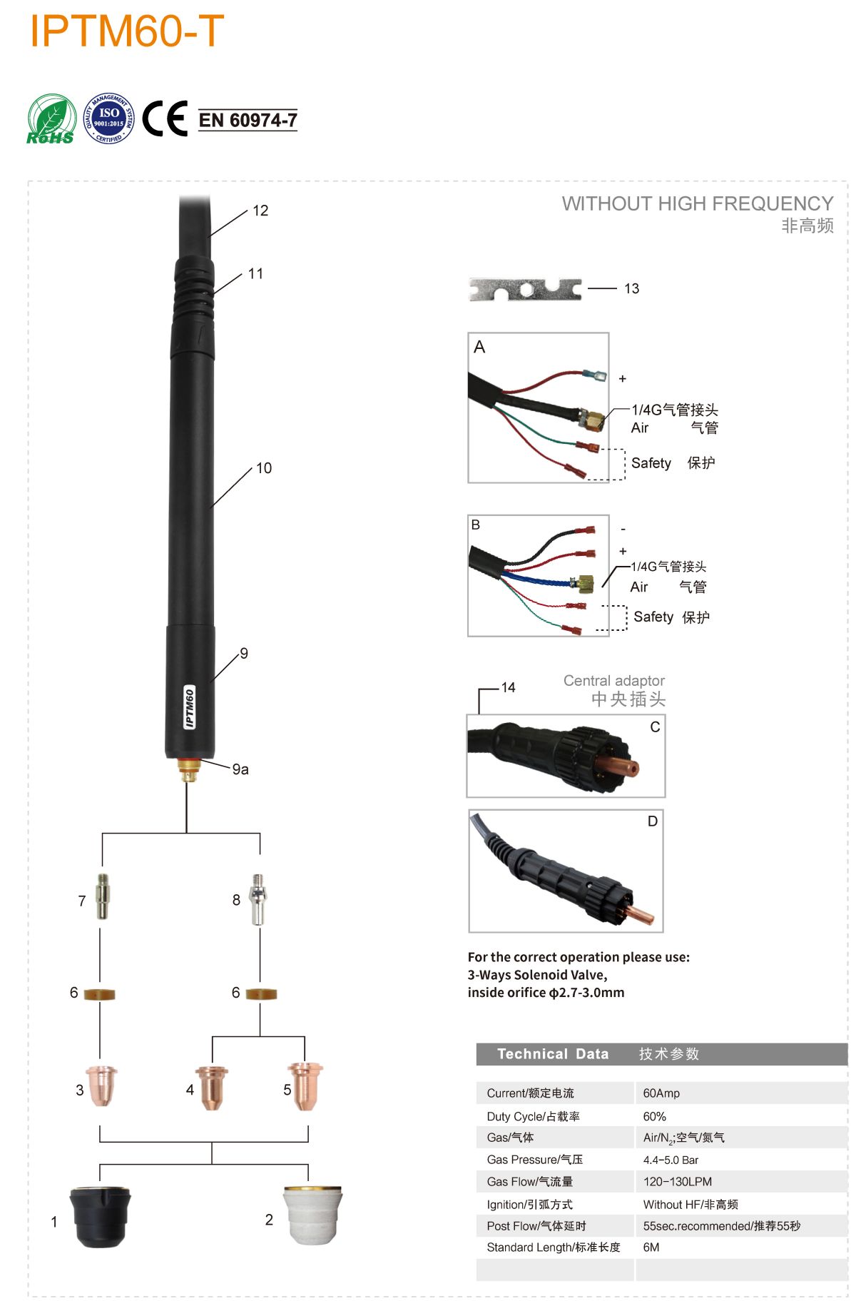 TIG TORCH IPTM60-T2